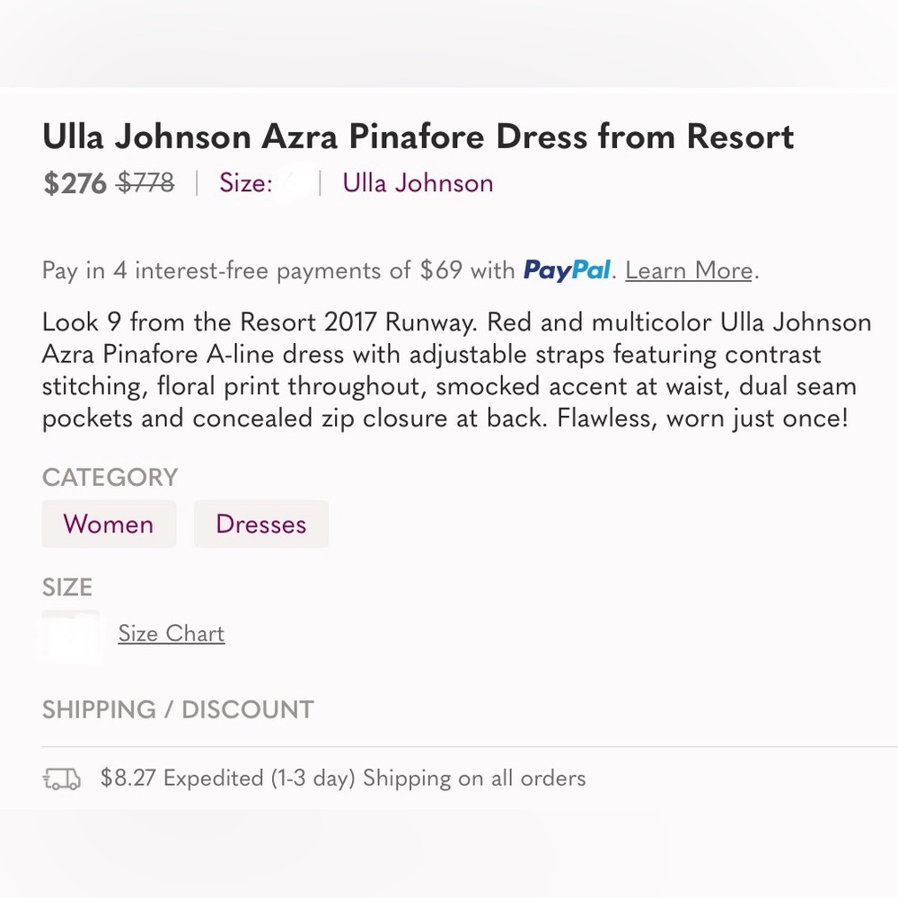 Ulla Johnson Azra Embroidered Floral Dress Sz 0 - Picture 16 of 16